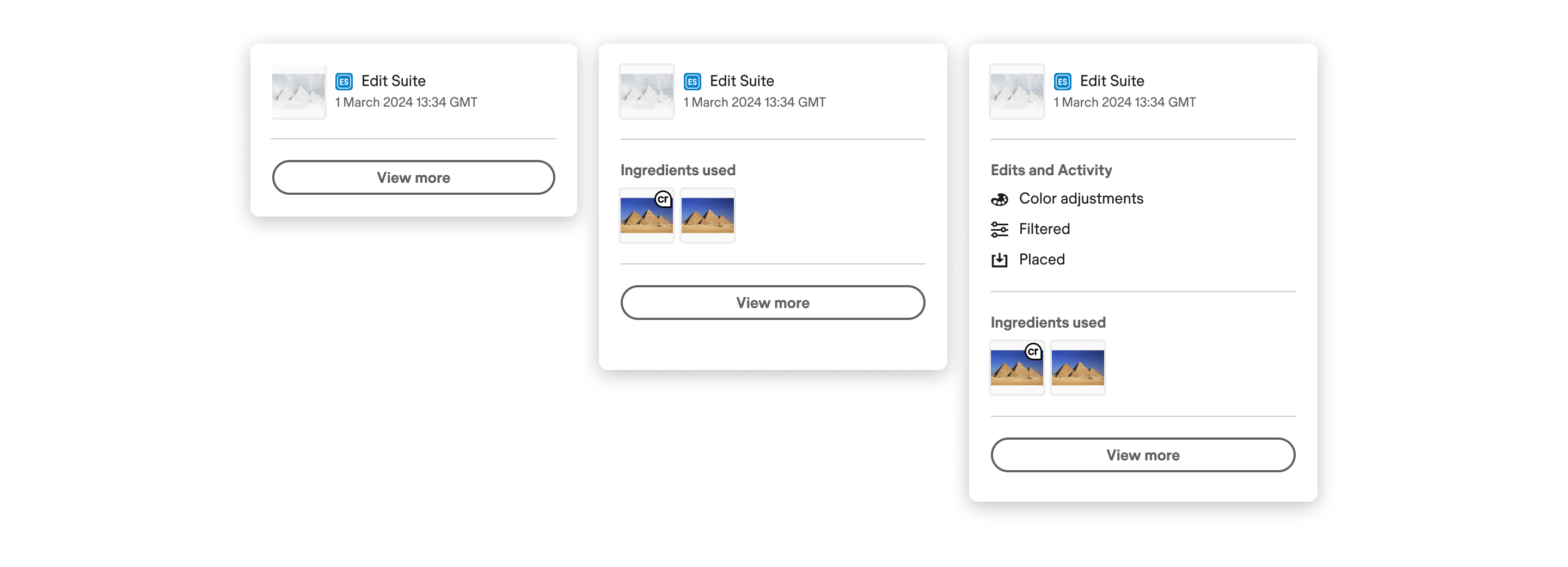 A single manifest summary with optional displays of assertions